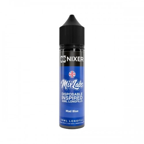 Nixer X Mix Labs - 30ml - Mad Blue - Longfill