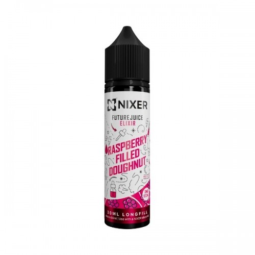 Nixer X Future Juice Elixir - 30ml - Raspberry Filled Doughnut - Longfill