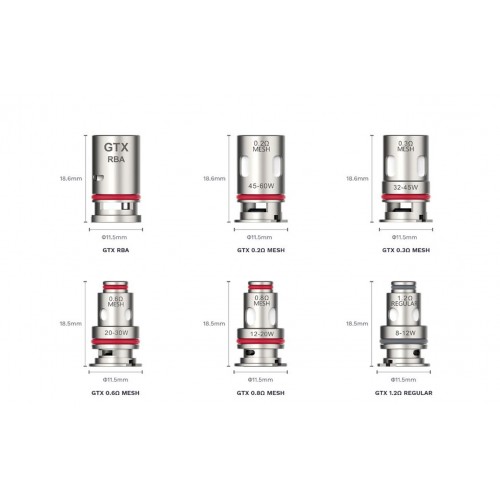 Vaporesso GTX Coils - 5 Pack [0.8ohm Mesh]