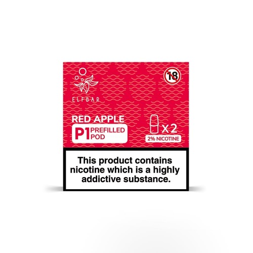 Elf Bar Mate 500 Pre Filled Pod - 2 Pack [Red Apple 20mg]
