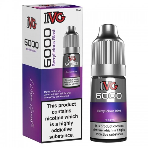 IVG 6000 - Nic Salt [Berrylicious Blast 10mg]