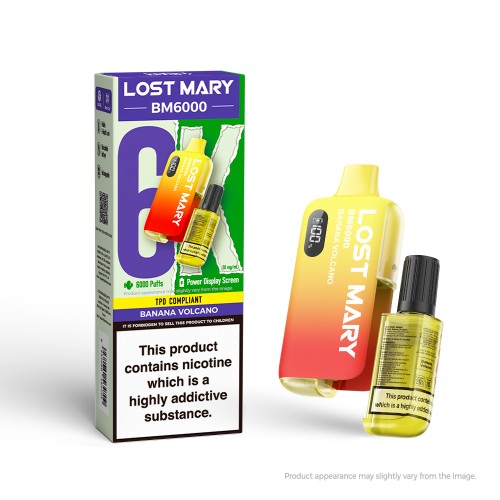 Lost Mary BM6000 Rechargeable Pod Kit - Banana Volcano [20mg]