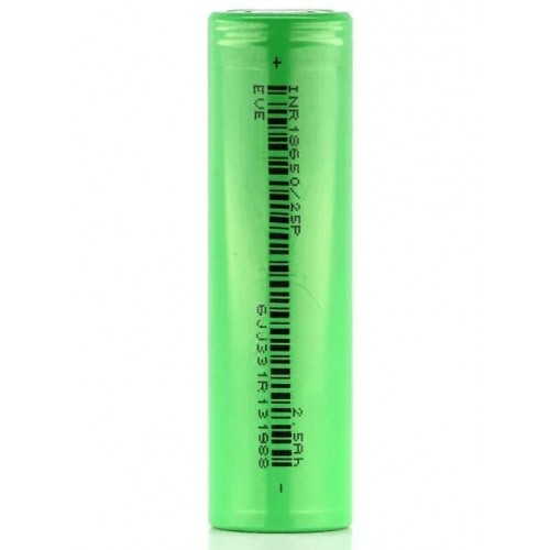 EVE 25P - 18650 Battery - 2500mAh - 20A -Max 55W Single / Max 110W Dual^