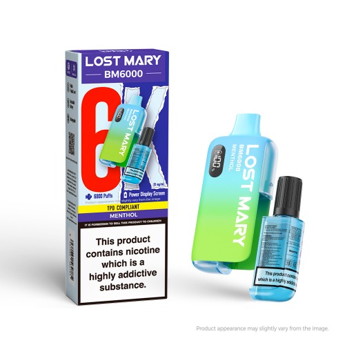 Lost Mary BM6000 Rechargeable Pod Kit [Menthol 20mg]