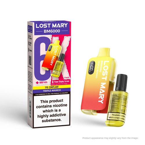 Lost Mary BM6000 Rechargeable Pod Kit [Triple Mango 20mg]