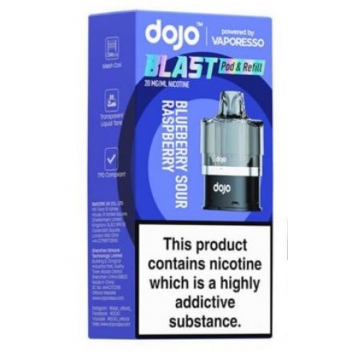 DOJO BLAST 6000 Pod & Refill (Powered by Vaporesso) [Blueberry Sour Raspberry 20mg]