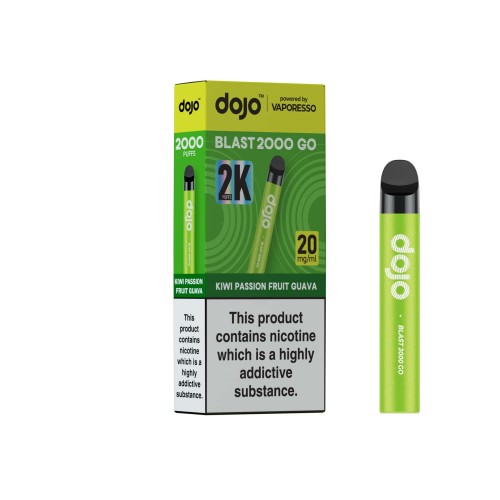 DOJO BLAST 2000 Go Kit (Powered by Vaporesso) - Kiwi Passion Fruit Guava [20mg]