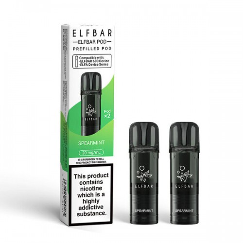 Elf Bar 600 Pre Filled Pod - 2 Pack [Spearmint 20mg]
