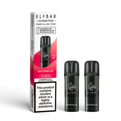 Elf Bar 600 Pre Filled Pod - 2 Pack [Watermelon 20mg]