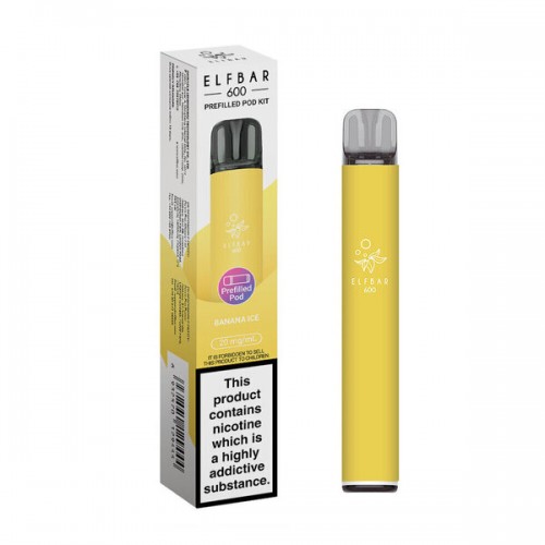 Elf Bar 600 Pre Filled Pod Kit [Banana Ice 20mg]