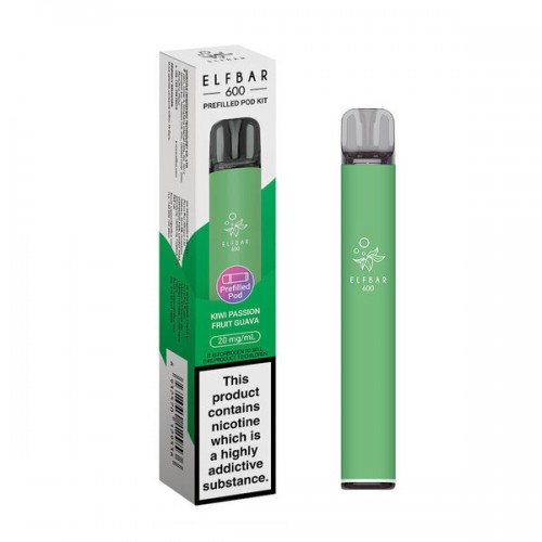 Elf Bar 600 Pre Filled Pod Kit [Kiwi Passionfruit Guava 20mg]