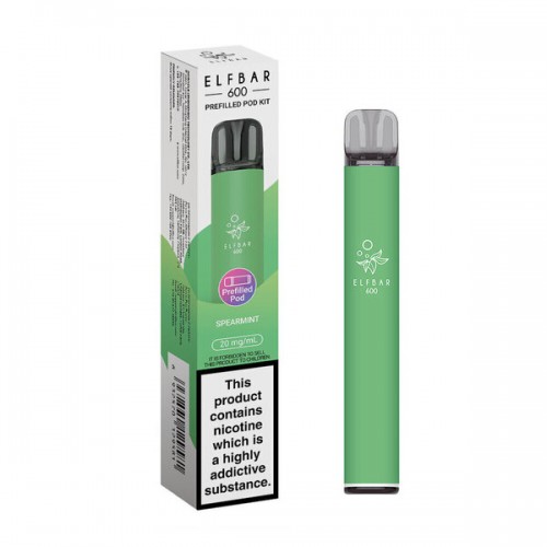 Elf Bar 600 Pre Filled Pod Kit [Spearmint 20mg]