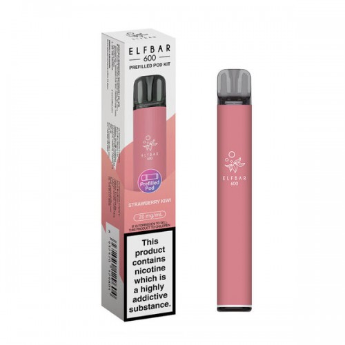 Elf Bar 600 Pre Filled Pod Kit [Strawberry Kiwi 20mg]