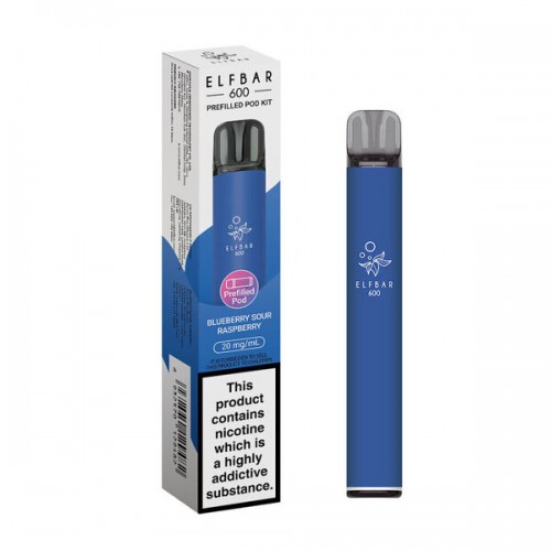 Elf Bar 600 Pre Filled Pod Kit - Blueberry Sour Raspberry [20mg]
