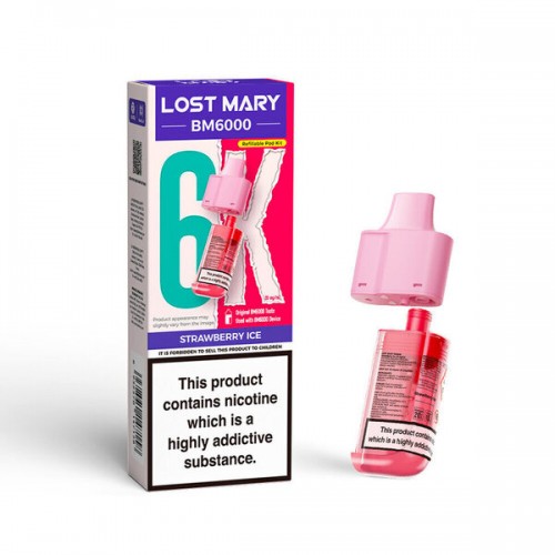 Lost Mary BM6000 Pod & Refill [Strawberry Ice 20mg]