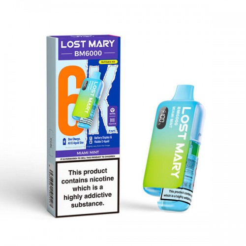 Lost Mary BM6000 Pre Filled Pod Kit [Miami Mint 20mg]