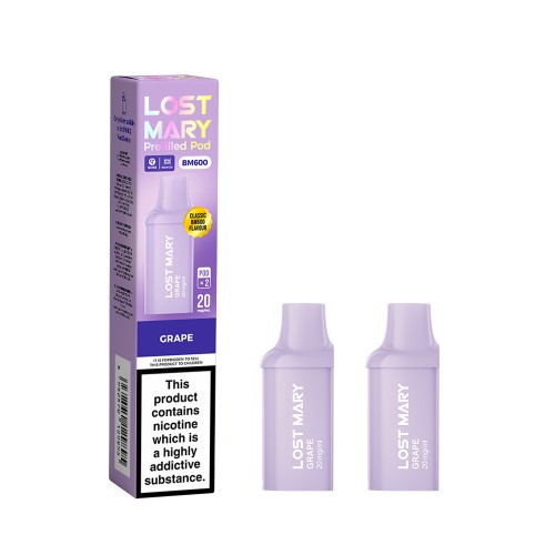 Lost Mary BM600 Pre Filled Pod - 2 Pack [Grape 20mg]