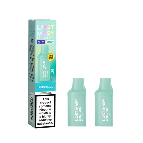 Lost Mary BM600 Pre Filled Pod - 2 Pack [Lemon Lime 20mg]