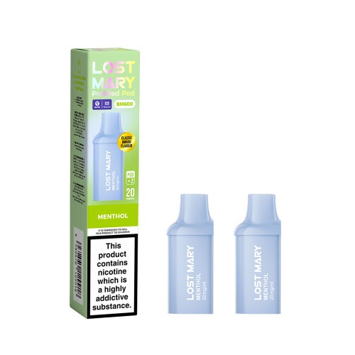Lost Mary BM600 Pre Filled Pod - 2 Pack [Menthol 20mg]