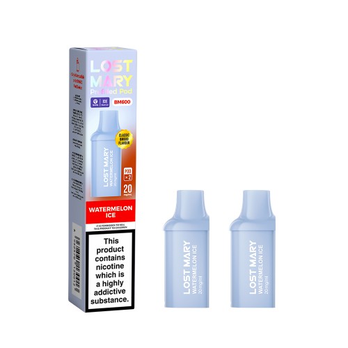 Lost Mary BM600 Pre Filled Pod - 2 Pack [Watermelon Ice 20mg]