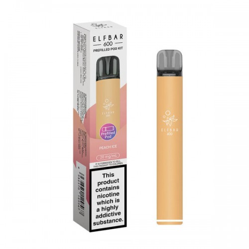 Elf Bar 600 Pre Filled Pod Kit [Peach Ice 20mg]