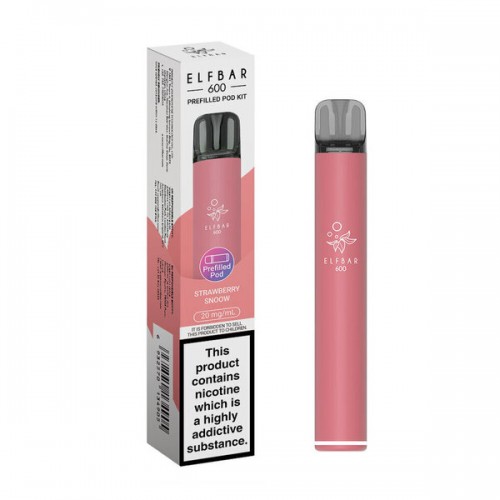 Elf Bar 600 Pre Filled Pod Kit [Strawberry Snoow 20mg]