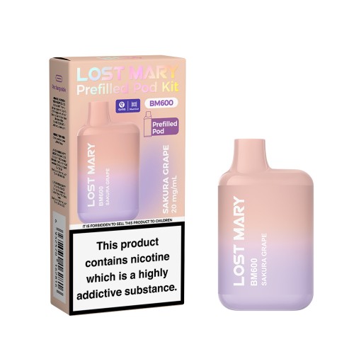Lost Mary BM600 Pre Filled Pod Kit [Sakura Grape 20mg]