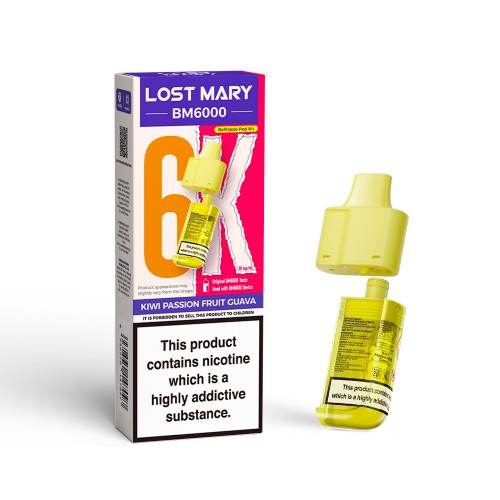Lost Mary BM6000 Pod & Refill - Kiwi Passion Fruit Guava [20mg]