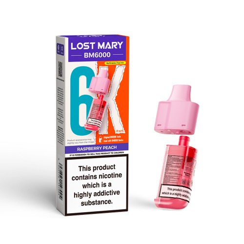 Lost Mary BM6000 Pod & Refill - Raspberry Peach [20mg]