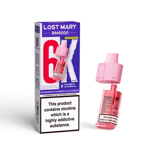 Lost Mary BM6000 Pod & Refill - Strawberry Raspberry Blackberry [20mg]