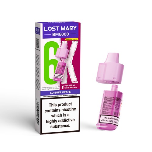 Lost Mary BM6000 Pod & Refill [Summer Grape 20mg]
