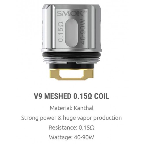 Smok TFV9 Coils - 5 Pack [0.15ohm Mesh]
