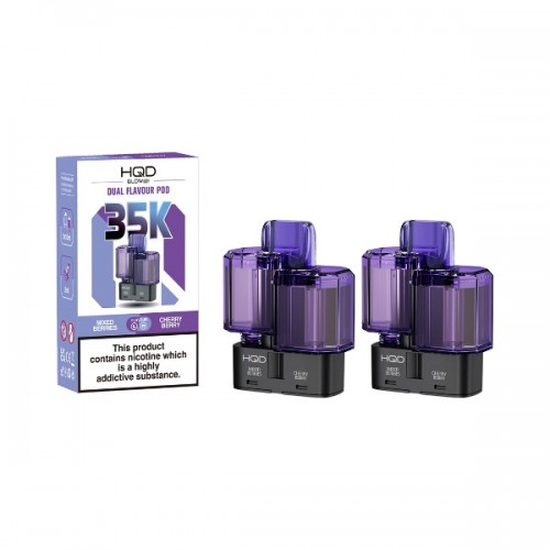 HQD Air Glow Air 35K - Dual Flavour Pod - 2 Pack [Mixed Berries & Cherry Berry]