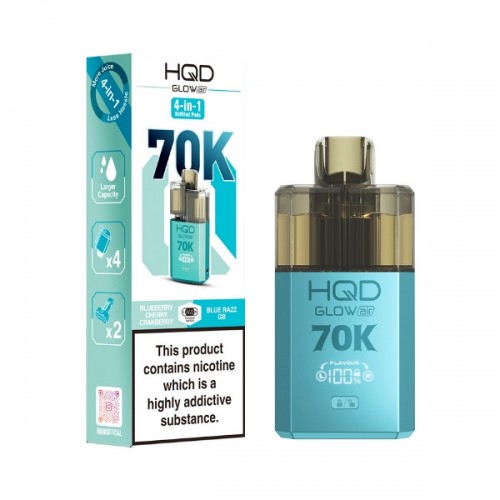HQD Air Glow Air 70K 4-in-1 - Pod Kit [Blueberry Cherry Cranberry & Blue Razz GB]