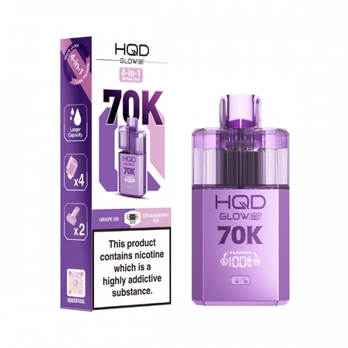 HQD Air Glow Air 70K 4-in-1 - Pod Kit [Grape GB & Strawberry GB]