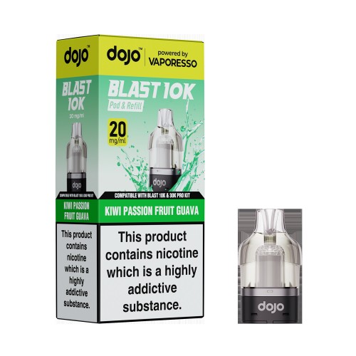 DOJO BLAST 10K/30K Prefilled Pod (Powered by Vaporesso) [Kiwi Passion Fruit Guava 20mg]