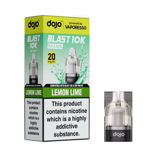 DOJO BLAST 10K/30K Prefilled Pod (Powered by Vaporesso) [Lemon Lime 20mg]