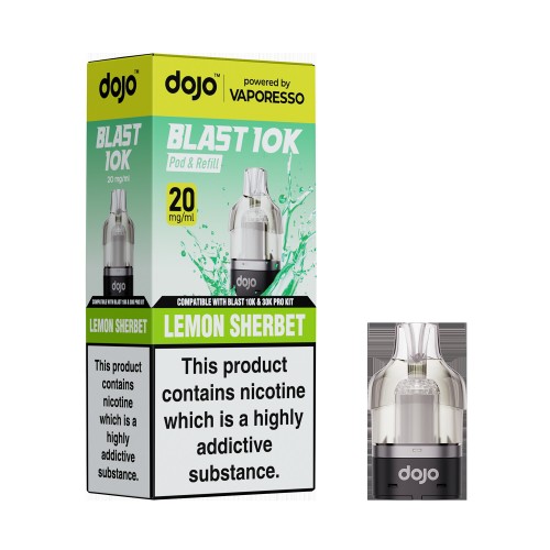 DOJO BLAST 10K/30K Prefilled Pod (Powered by Vaporesso) [Lemon Sherbet 20mg]