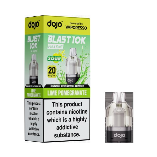 DOJO BLAST 10K/30K Prefilled Pod (Powered by Vaporesso) [Lime Pomegranate 20mg]