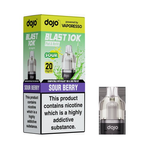 DOJO BLAST 10K/30K Prefilled Pod (Powered by Vaporesso) [Sour Berry 20mg]