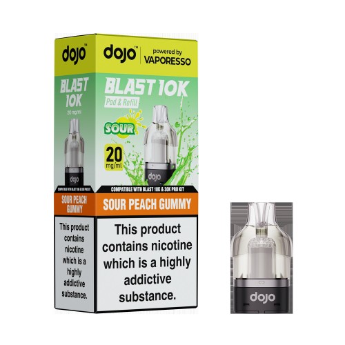 DOJO BLAST 10K/30K Prefilled Pod (Powered by Vaporesso) [Sour Peach Gummy 20mg]