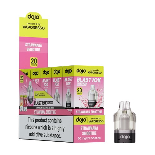 DOJO BLAST 10K/30K Prefilled Pod (Powered by Vaporesso) [Strawnana Smoothie 20mg]
