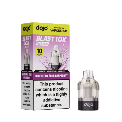 DOJO BLAST 10K Prefilled Pod (Powered by Vaporesso) [Blueberry Sour Raspberry 10mg]