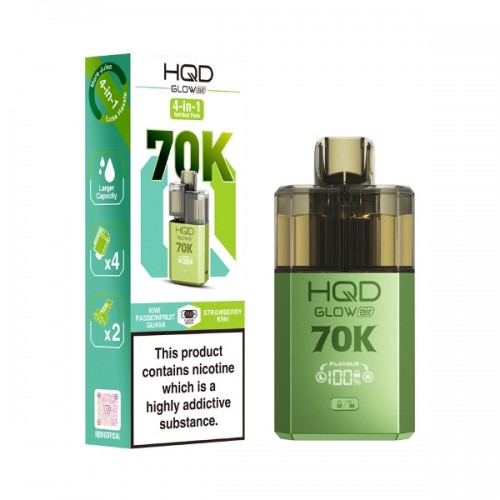 HQD Air Glow Air 70K 4-in-1 - Pod Kit [Kiwi PassionFruit Guava & Strawberry Kiwi]