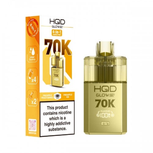HQD Air Glow Air 70K 4-in-1 - Pod Kit [Pineapple Peach Mango & Pineapple Ice]