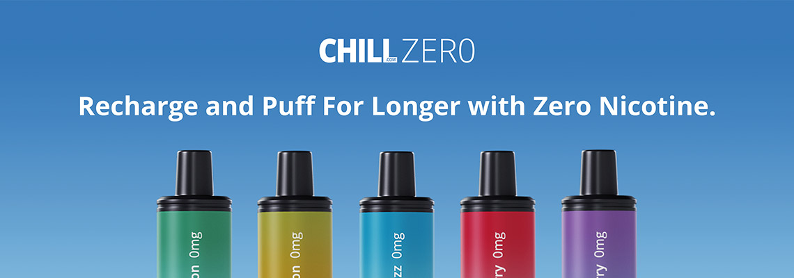 New Chill Zero 1500 & 3000 Puffs 0MG Disposables - Order Now