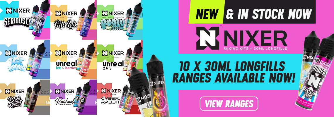 Nixer 30ml Long Fill  - 8 New Ranges - Order Now at Smoke Purer!