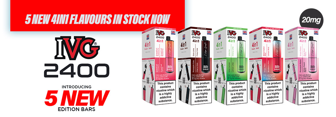 IVG 2400 - 5 New Flavours - Order Now at Smoke Purer!!!