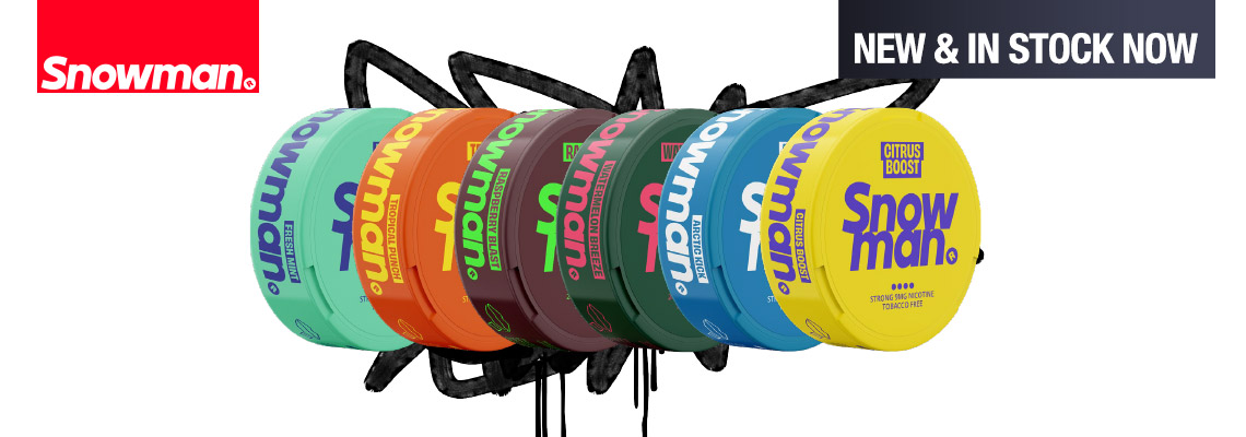 New Snowman Nicotine Pouches - 6 Flavours - Order Now at Smoke P