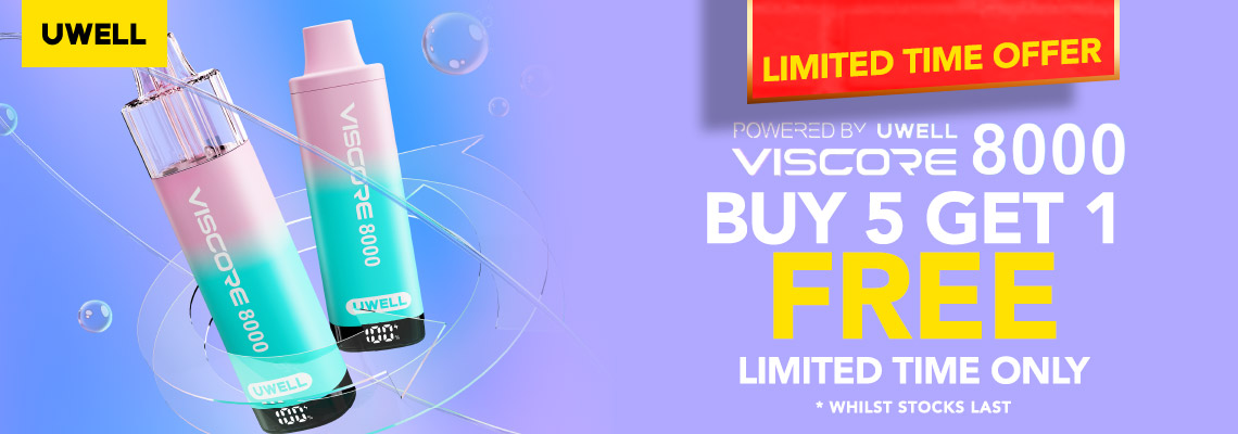 Uwell Viscore 8000 Pod Kit - Buy 5 Get 1 Free Limited Time Only 
